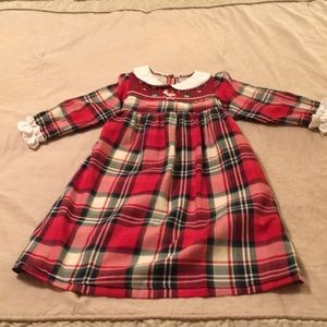 Santa Claus embroidered smock Christmas dress